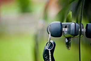 car keys in a lock